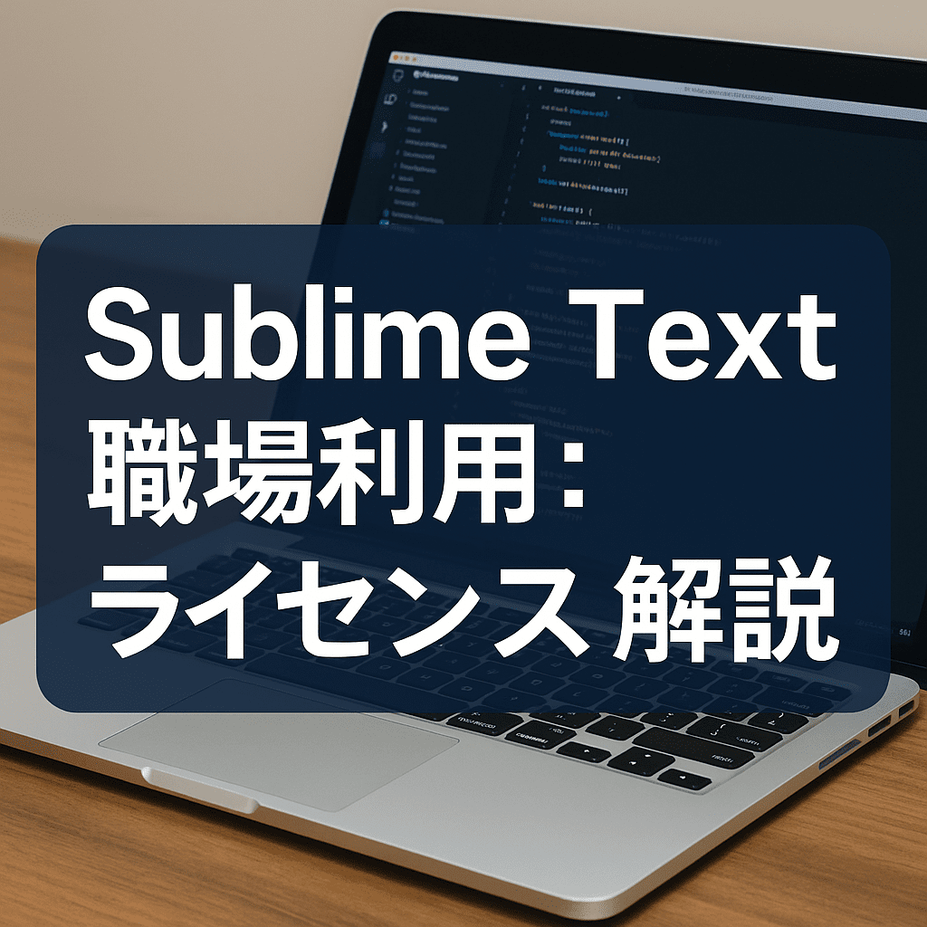 Sublime Textは会社で使っても大丈夫？ライセンスと職場利用の疑問を解説！
